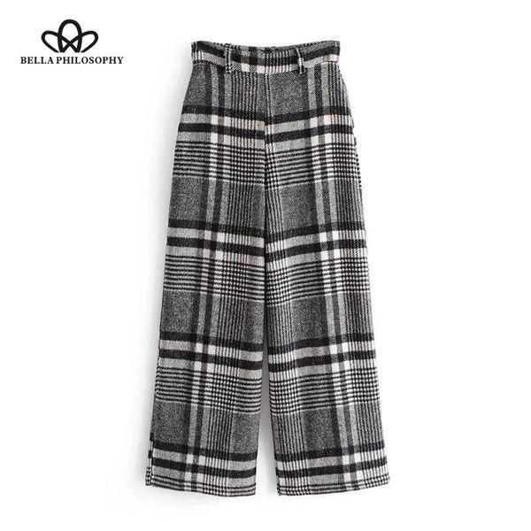 women's pants & capris 2021 vintage high waist women woolen wide leg autumn winter loose trouser houndstooth plaid, Black;white
women's pants & capris 2021 vintage high waist women woolen wide leg autumn winter loose trouser houndstooth plaid, Black;white