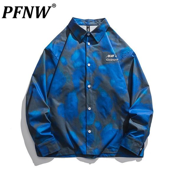 men's casual shirts pfnw 2021 tie dyed shirt single breasted couple lapel blue brown long sleeve letter high street coat tide 12x0133, White;black
men's casual shirts pfnw 2021 tie dyed shirt single breasted couple lapel blue brown long sleeve letter high street coat tide 12x0133, White;black