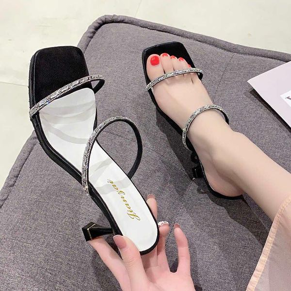 slippers 2021 square toe rhinestones heels women summer shoes woman fashion thin high slides party dress, Black
slippers 2021 square toe rhinestones heels women summer shoes woman fashion thin high slides party dress, Black