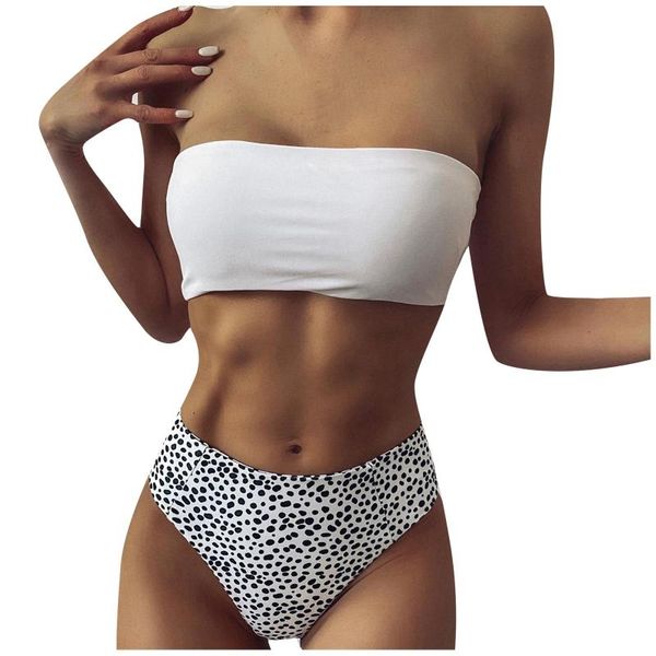 women's swimwear print bikinis women bandeau swimsuit bikini 2021 push up high waist bathing suit summer swim #t3g, White;black
women's swimwear print bikinis women bandeau swimsuit bikini 2021 push up high waist bathing suit summer swim #t3g, White;black