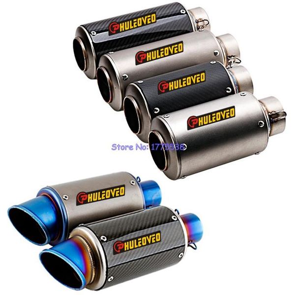 motorcycle exhaust system phuleoveo inlet 51mm / 61mm carbon fiber muffler tailpipe escape modified motorbike pipe mufflers
motorcycle exhaust system phuleoveo inlet 51mm / 61mm carbon fiber muffler tailpipe escape modified motorbike pipe mufflers