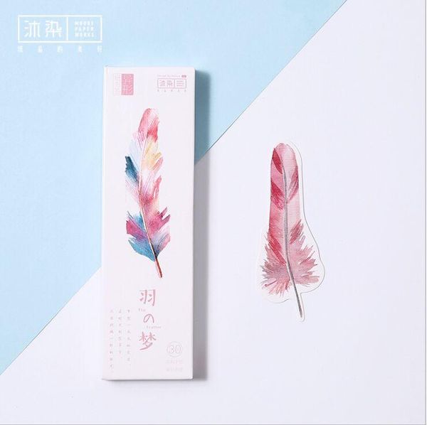 bookmark 30pcs/pack colorful beautiful feathers paper cartoon film writing card gift stationery x032
bookmark 30pcs/pack colorful beautiful feathers paper cartoon film writing card gift stationery x032