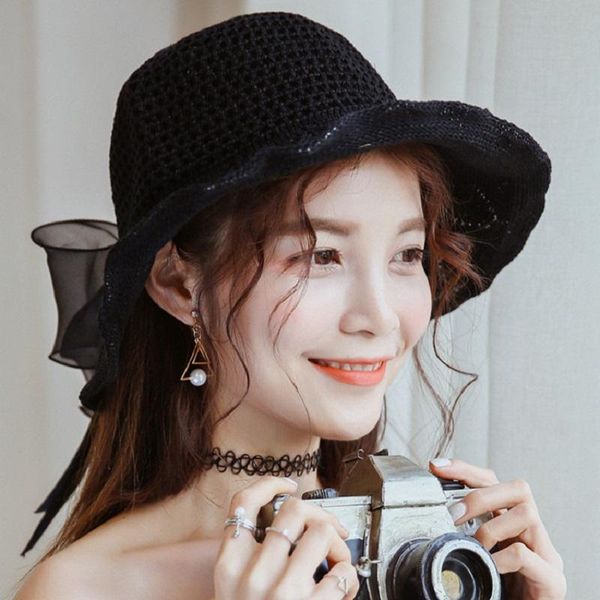 wide brim hats hat female summer art style foldable outdoor outing sunshade straw bowknot hollow knitted fisherman all-match, Blue;gray
wide brim hats hat female summer art style foldable outdoor outing sunshade straw bowknot hollow knitted fisherman all-match, Blue;gray