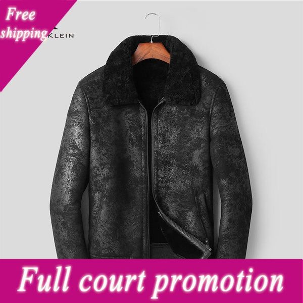 men's leather & faux genuine jacket sheepskin winter warm wool coat black shearling outerwear 2021 designer fur e8-19
men's leather & faux genuine jacket sheepskin winter warm wool coat black shearling outerwear 2021 designer fur e8-19