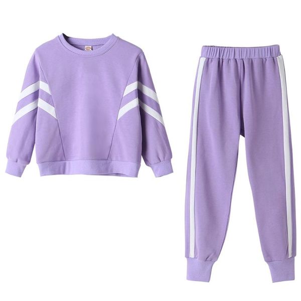 girls clothing sets 2021 spring kids sportsuit purple casual 2 pcs girl outfit long sleeve children's 10 12 13 y, White
girls clothing sets 2021 spring kids sportsuit purple casual 2 pcs girl outfit long sleeve children's 10 12 13 y, White