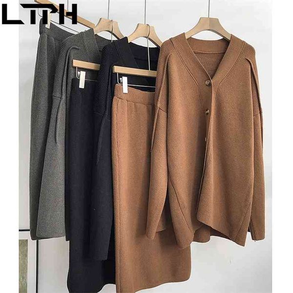 ltph korean temperament 2 pieces set women loose v-neck cardigan sweater knit high waist skirt outfits spring autumn 210423, White
ltph korean temperament 2 pieces set women loose v-neck cardigan sweater knit high waist skirt outfits spring autumn 210423, White