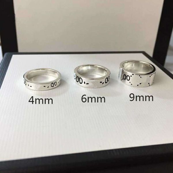 

Designer Ring rings Men's and Women's Skull Head Platinum Plated Silver Titanium Steel Letter G Classic Fashion Luxury Jewelry Does Not Fading Hypoallergenic