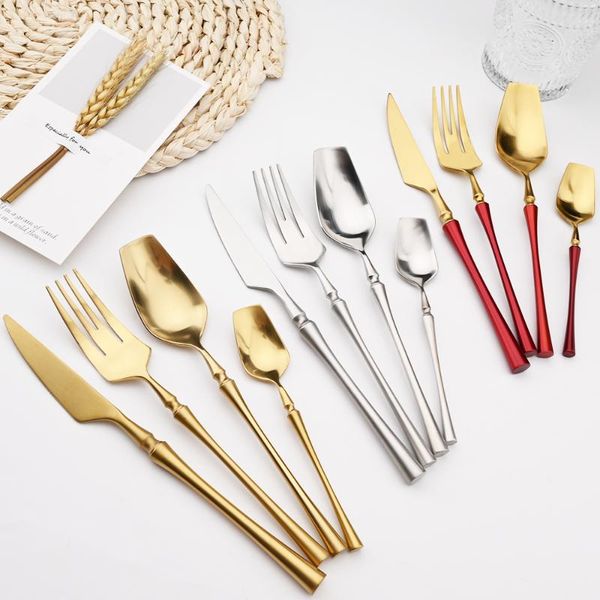 flatware sets matte 304 stainless steel set western tableware dinner spoons knife golden household fork teaspoons silverware kitchen
flatware sets matte 304 stainless steel set western tableware dinner spoons knife golden household fork teaspoons silverware kitchen
