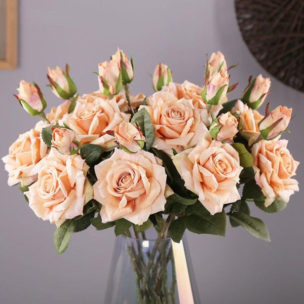 decorative flowers & wreaths beautiful big rose branch artificial silk home wedding decoration retro autumn large roses white fake decor
decorative flowers & wreaths beautiful big rose branch artificial silk home wedding decoration retro autumn large roses white fake decor