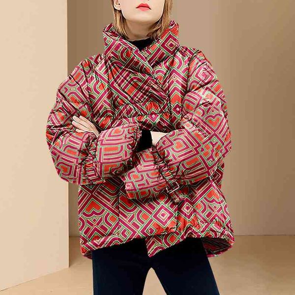 celebrity 2021 winter new women's fashion aging printed down jacket european style loose coat, Black
celebrity 2021 winter new women's fashion aging printed down jacket european style loose coat, Black