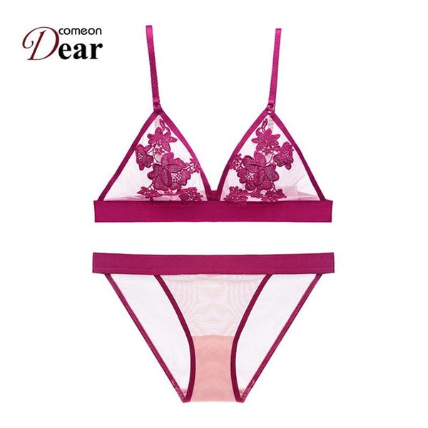 bras sets comeondear ensemble soutien gorge culotte embroidery lace push up lingerie underwear and panty for women rk80685, Red;black
bras sets comeondear ensemble soutien gorge culotte embroidery lace push up lingerie underwear and panty for women rk80685, Red;black