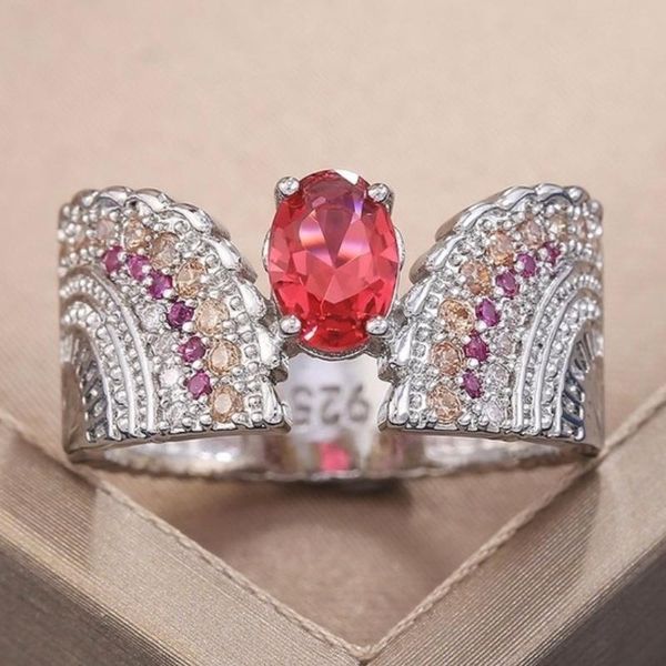 wedding rings caoshi noble rose red oval stone finger for women with fanshaped band vintage party anniversary jewelry gifts, Slivery;golden
wedding rings caoshi noble rose red oval stone finger for women with fanshaped band vintage party anniversary jewelry gifts, Slivery;golden