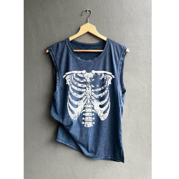 sleeveless casual tees fashion skull women skeleton print gothic streetwear tee vintage punk o neck sj3375v, White
sleeveless casual tees fashion skull women skeleton print gothic streetwear tee vintage punk o neck sj3375v, White