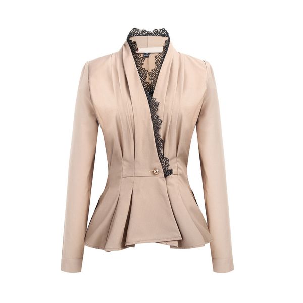 exquisite high-end suit popular autumn women's jacket lace v-neck waist casual, White;black
exquisite high-end suit popular autumn women's jacket lace v-neck waist casual, White;black