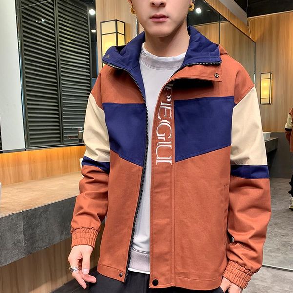 men's jackets tooling coats color matching spring autumn korean version trend hooded all-match daily handsome casual brand, Black;brown
men's jackets tooling coats color matching spring autumn korean version trend hooded all-match daily handsome casual brand, Black;brown