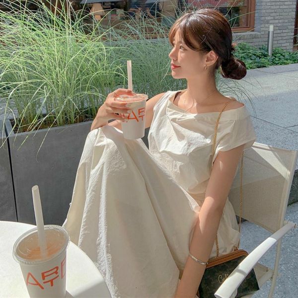 wet woman vintage summer slash neck without sleeves long zipper tank dress elastic-waist folds line-to-line with large pockets, Black;gray
wet woman vintage summer slash neck without sleeves long zipper tank dress elastic-waist folds line-to-line with large pockets, Black;gray