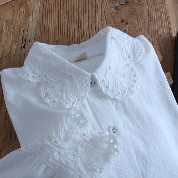 women's blouses & shirts butterfly hollow out peter pan collar white long sleeve shirt cotton blouse 04ar
women's blouses & shirts butterfly hollow out peter pan collar white long sleeve shirt cotton blouse 04ar