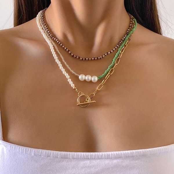 chokers origin summer bohemia green beads choker necklace for women multi layers transparent crystal pearls toggle clasp circle, Golden;silver
chokers origin summer bohemia green beads choker necklace for women multi layers transparent crystal pearls toggle clasp circle, Golden;silver