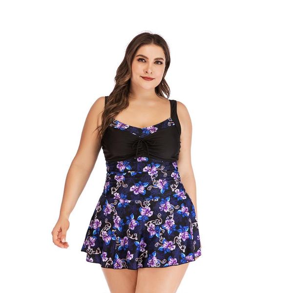 women's swimwear plus size tankini flower sheer two piece set padded large backless bathing suit beach dress women swimsuit, White;black
women's swimwear plus size tankini flower sheer two piece set padded large backless bathing suit beach dress women swimsuit, White;black