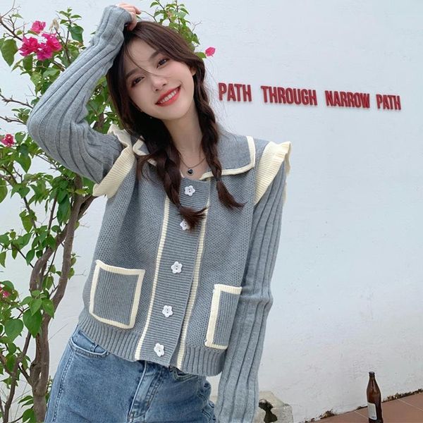 women's knits & tees sweet edge cropped knitted cardigan single breasted long sleeve fall outerwear sweater 2021solid sueter mujer, White
women's knits & tees sweet edge cropped knitted cardigan single breasted long sleeve fall outerwear sweater 2021solid sueter mujer, White