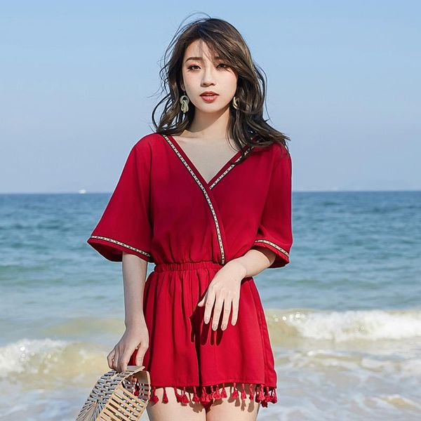 women's jumpsuits & rompers western style jumpsuit female summer beach resort breeze caution machine waist revealing red trousers fring, Black;white
women's jumpsuits & rompers western style jumpsuit female summer beach resort breeze caution machine waist revealing red trousers fring, Black;white