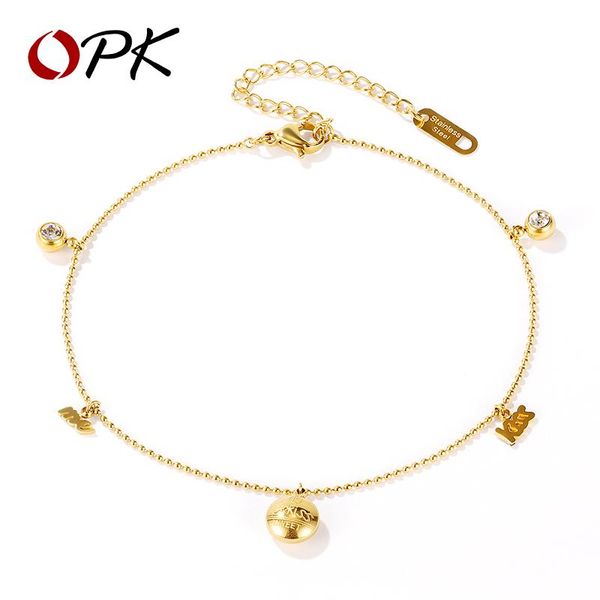 anklets opk ankle bracelet gold sweet kiss me sandals women summer foot stainless steel link chain gz107, Red;blue
anklets opk ankle bracelet gold sweet kiss me sandals women summer foot stainless steel link chain gz107, Red;blue