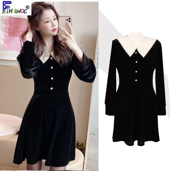 casual dresses 2021 elegant black white lace women korea style design temperament lady slim a line cute party little dress 12021, Black;gray
casual dresses 2021 elegant black white lace women korea style design temperament lady slim a line cute party little dress 12021, Black;gray
