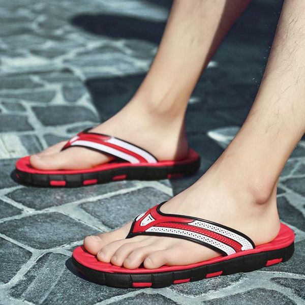 slippers flip-flops men's large fashion leisure beach shoes massage bathroom, Black 
slippers flip-flops men's large fashion leisure beach shoes massage bathroom, Black