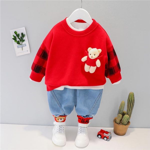 baby girls boys clothing sets spring autumn children cartoon bear t shirt jeans toddler infant kids clothes, White
baby girls boys clothing sets spring autumn children cartoon bear t shirt jeans toddler infant kids clothes, White
