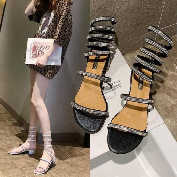 sandals rhinestone women's 2021 summer all-matching chunky heel roman fashion winding, Black
sandals rhinestone women's 2021 summer all-matching chunky heel roman fashion winding, Black