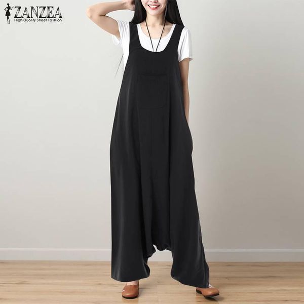 women's jumpsuits & rompers women drop-crotch summer straps jumpsuit ladies linen playsuits solid loose cotton overalls femme combina, Black;white
women's jumpsuits & rompers women drop-crotch summer straps jumpsuit ladies linen playsuits solid loose cotton overalls femme combina, Black;white