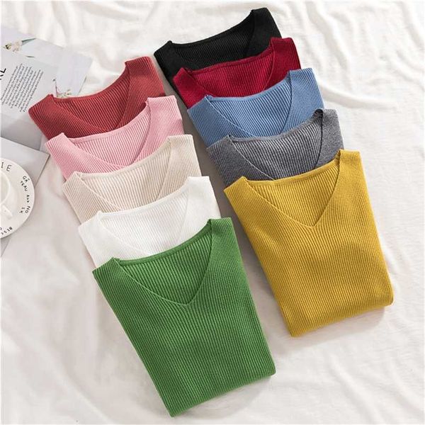 jmprs spring sweater women pullover elastic knitted jumper long sleeve v-neck autumn basic female knitwear sueter mujer 211018, White;black
jmprs spring sweater women pullover elastic knitted jumper long sleeve v-neck autumn basic female knitwear sueter mujer 211018, White;black