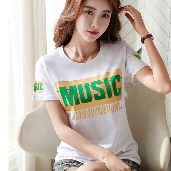 women's t-shirt camiseta mujer new letter print summer korean clothes t women cotton casual tshirt woman tee femme vb6k, White
women's t-shirt camiseta mujer new letter print summer korean clothes t women cotton casual tshirt woman tee femme vb6k, White