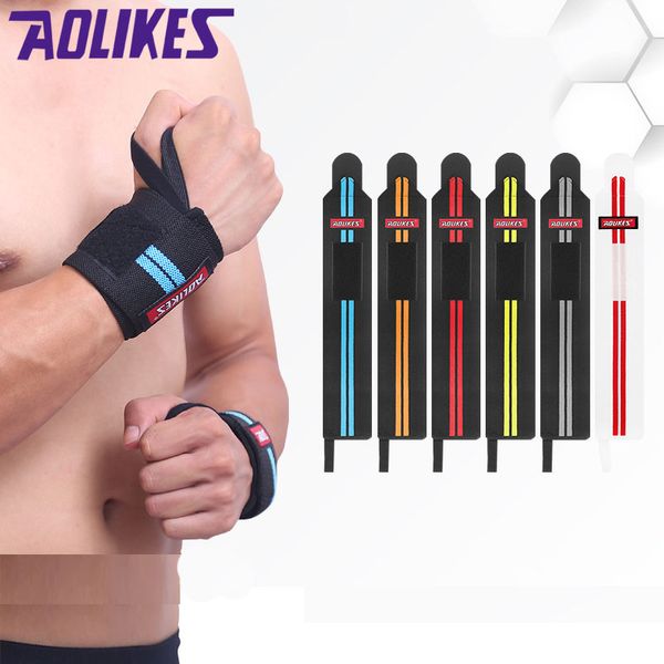 1 Pair Adjustable Soft Wristband Wrist Support Weight Lifting For Gym Training Brace Straps Wraps Crossfit Powerlifting Basketball Carpal Protector