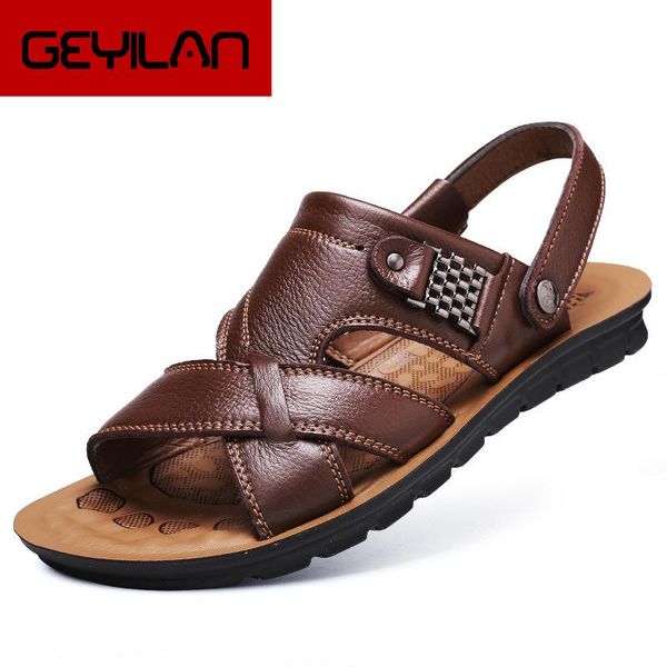 sandals genuine leather men's open toe slip on fashion casual shoes men slippers roman summer beach plus size 38-48, Black
sandals genuine leather men's open toe slip on fashion casual shoes men slippers roman summer beach plus size 38-48, Black