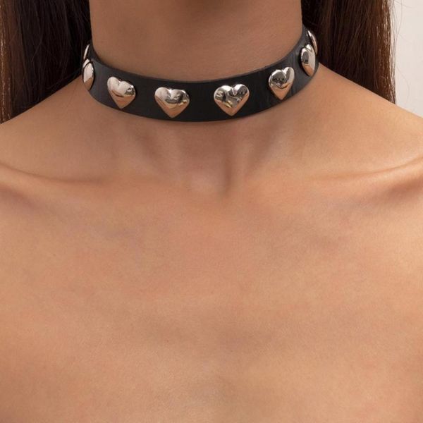 chokers gothic neck choker hearts design faux leather adjustable exaggerated necklace for women, Golden;silver
chokers gothic neck choker hearts design faux leather adjustable exaggerated necklace for women, Golden;silver