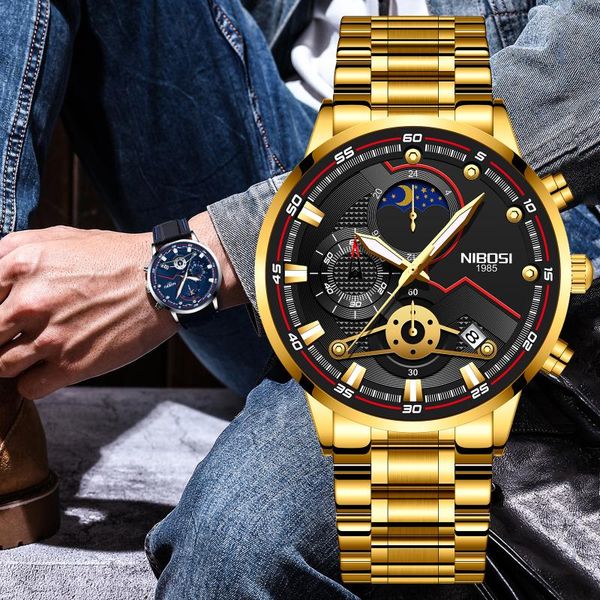 wristwatches nibosi 2021 men watches waterproof chronograph luminous military male quartz wristwatch relogio masculino, Slivery;brown
wristwatches nibosi 2021 men watches waterproof chronograph luminous military male quartz wristwatch relogio masculino, Slivery;brown