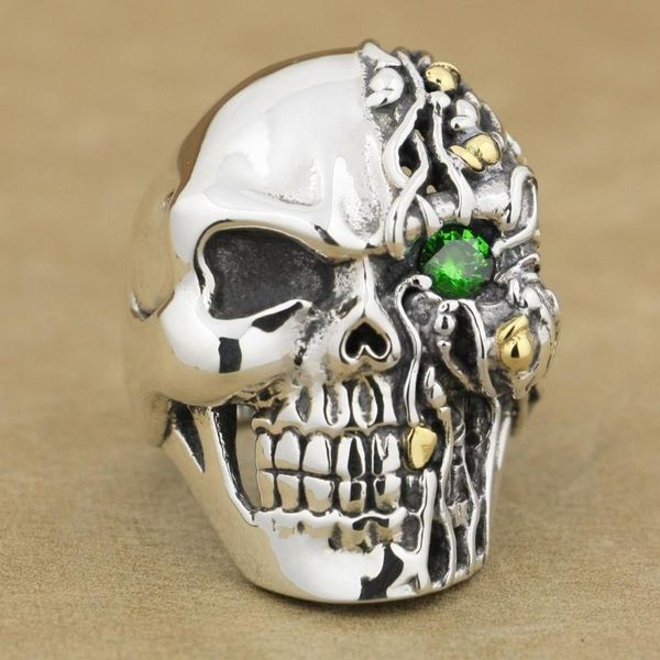 cluster rings 925 sterling silver green cz eye skull ring mens biker rocker punk style 8v306 us size 7~15, Golden;silver
cluster rings 925 sterling silver green cz eye skull ring mens biker rocker punk style 8v306 us size 7~15, Golden;silver
