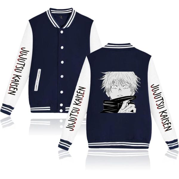 men women jujutsu kaisen baseball jackets long sleeve jacket kpop streetwear japanese anime clothes men's, Black;brown
men women jujutsu kaisen baseball jackets long sleeve jacket kpop streetwear japanese anime clothes men's, Black;brown