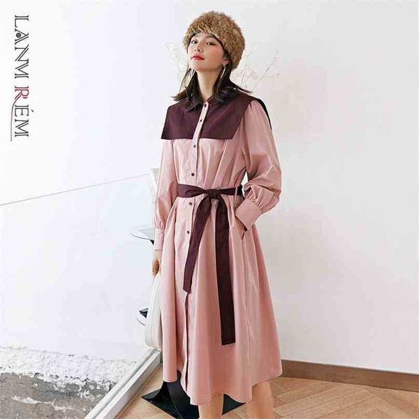 women pink big size bandage dress turn-down collar neck long sleeve loose female fashion spring autumn 2e1843 210526, Black;gray
women pink big size bandage dress turn-down collar neck long sleeve loose female fashion spring autumn 2e1843 210526, Black;gray