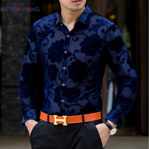 men's casual shirts mu yuan yang fashion male long sleeve slim fit shirt hollow men for clothes 2021, White;black
men's casual shirts mu yuan yang fashion male long sleeve slim fit shirt hollow men for clothes 2021, White;black