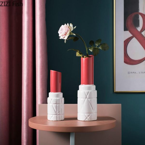 vases creative lipstick shape ceramic vase deskdecorative ornaments nordic style home flower inserter
vases creative lipstick shape ceramic vase deskdecorative ornaments nordic style home flower inserter