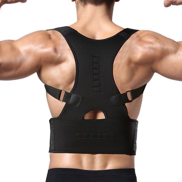 neoprene magnetic therapy adjustable back brace posture corrector lumbar support shoulder belt for men/ women braces, Black;blue
neoprene magnetic therapy adjustable back brace posture corrector lumbar support shoulder belt for men/ women braces, Black;blue