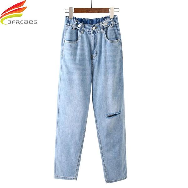 women's jeans 2021 blue high waist denim harem pants boyfriend for woman loose trousers elastic hole women
women's jeans 2021 blue high waist denim harem pants boyfriend for woman loose trousers elastic hole women