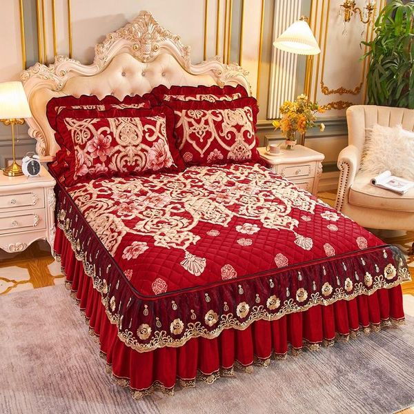 sheets & sets crystal velvet cotton bed skirt one piece thickened warm plush bedspread anti slip mattress cover embroidery sheet set
sheets & sets crystal velvet cotton bed skirt one piece thickened warm plush bedspread anti slip mattress cover embroidery sheet set