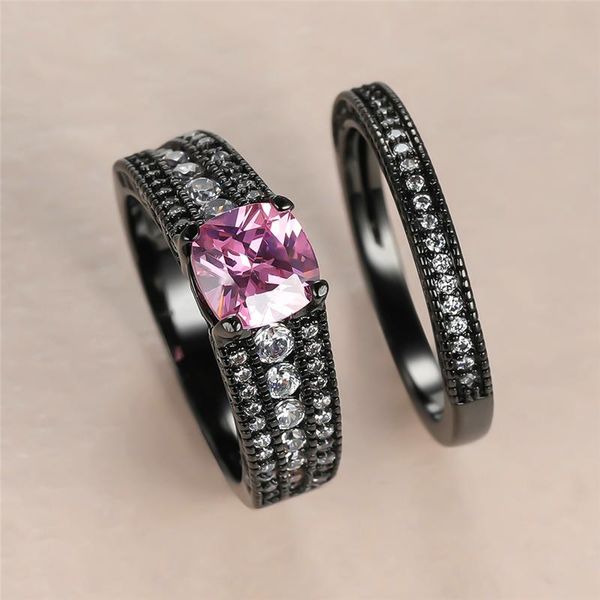 wedding rings luxury female pink crystal stone ring set 14kt black gold for women charm bride round zircon engagement, Slivery;golden
wedding rings luxury female pink crystal stone ring set 14kt black gold for women charm bride round zircon engagement, Slivery;golden
