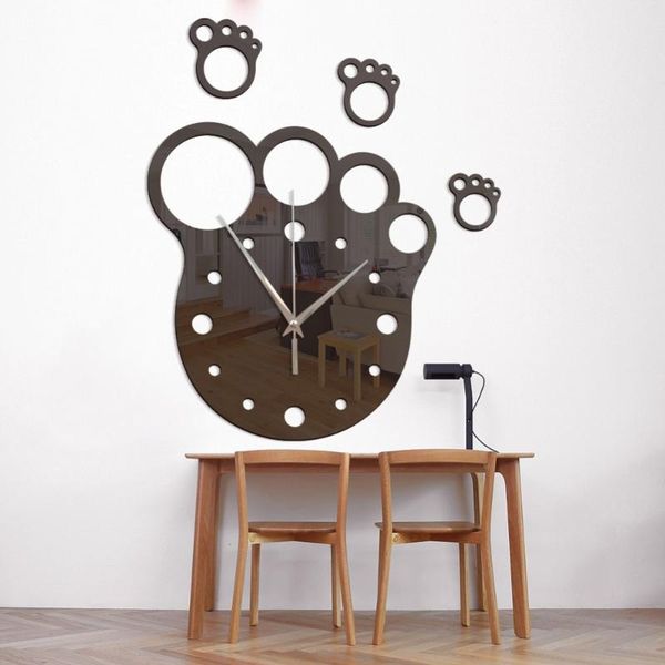 creative mirror feet wall clock living room bedroom children's school store background decoration clocks
creative mirror feet wall clock living room bedroom children's school store background decoration clocks