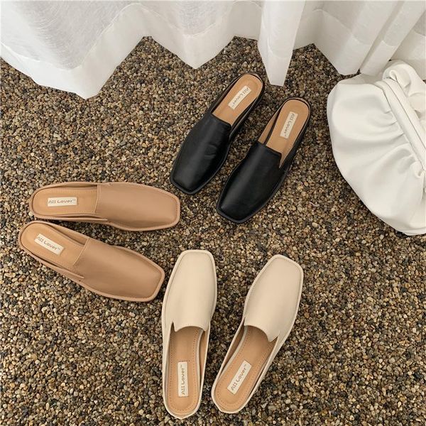 flat shoes female square toe woman's slippers mules low luxury slides 2021 designer soft hoof heels basic pu rome rubber, Black
flat shoes female square toe woman's slippers mules low luxury slides 2021 designer soft hoof heels basic pu rome rubber, Black
