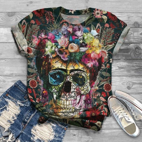 women's blouses & shirts #q4 3d skull printed blouse women plus size short sleeve o-neck tee harajuku poleras, White
women's blouses & shirts #q4 3d skull printed blouse women plus size short sleeve o-neck tee harajuku poleras, White