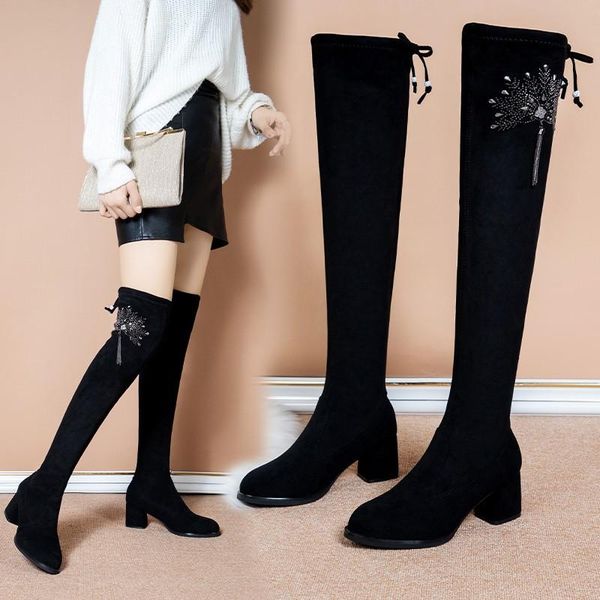 boots fashion plus velvet high-heeled women over the knee 2022 casual and thin thick heel stretch, Black
boots fashion plus velvet high-heeled women over the knee 2022 casual and thin thick heel stretch, Black